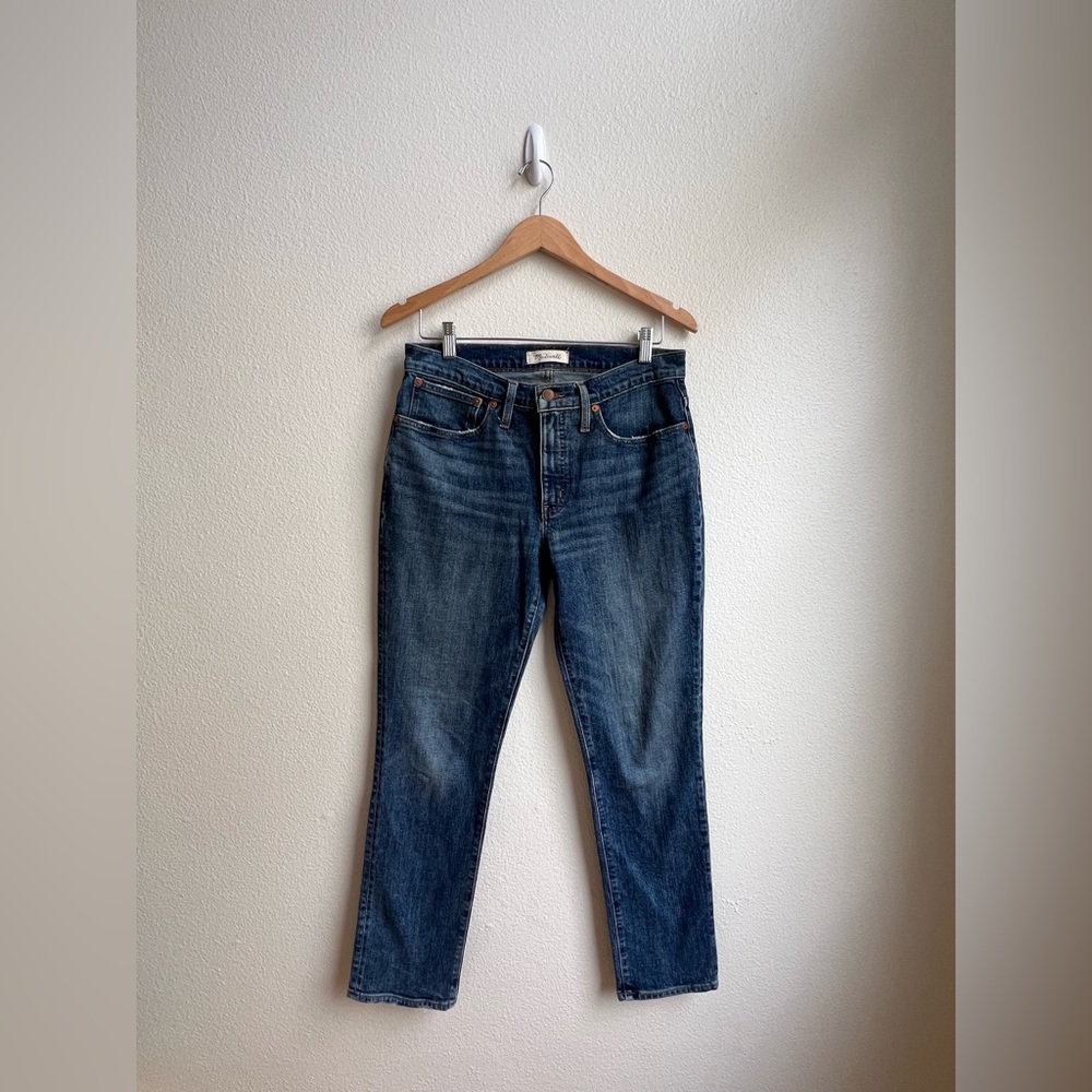 Madewell Women’s Dark Blue Straight Leg Jeans, tomboy‎ straight, Size 27